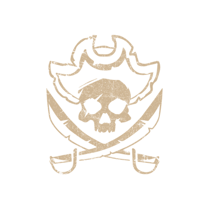 Skull with Scar Pirate Mens Tee