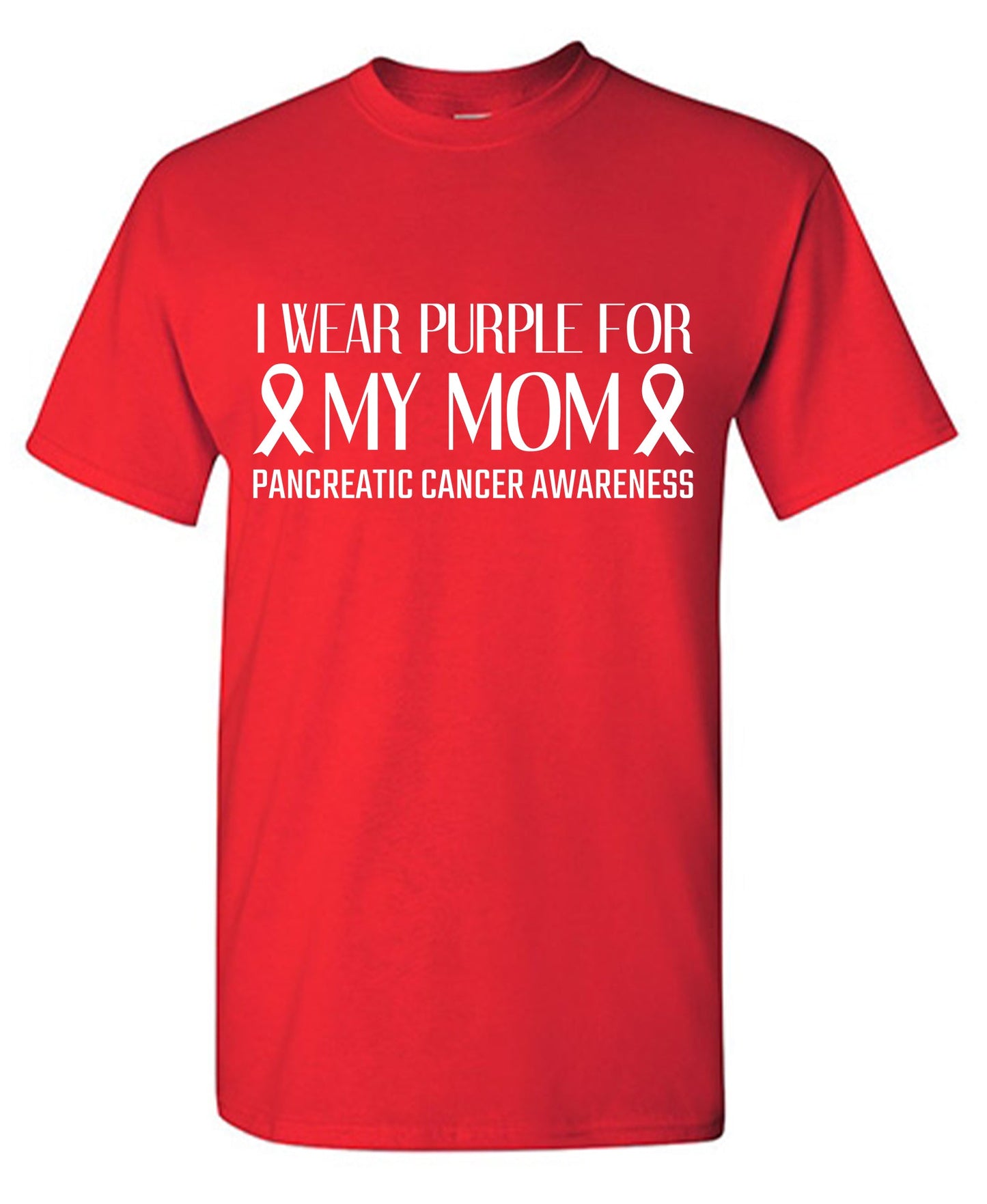 I wear Purple for my Mom, Cancer Awareness T Shirts