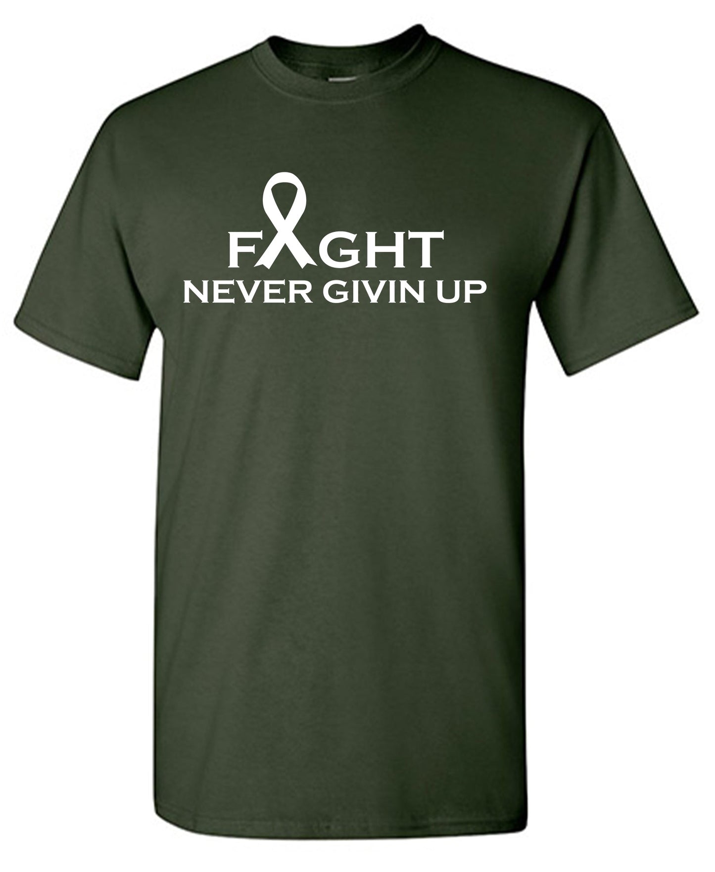 Fight Never Give UP, Cancer Awareness Tees