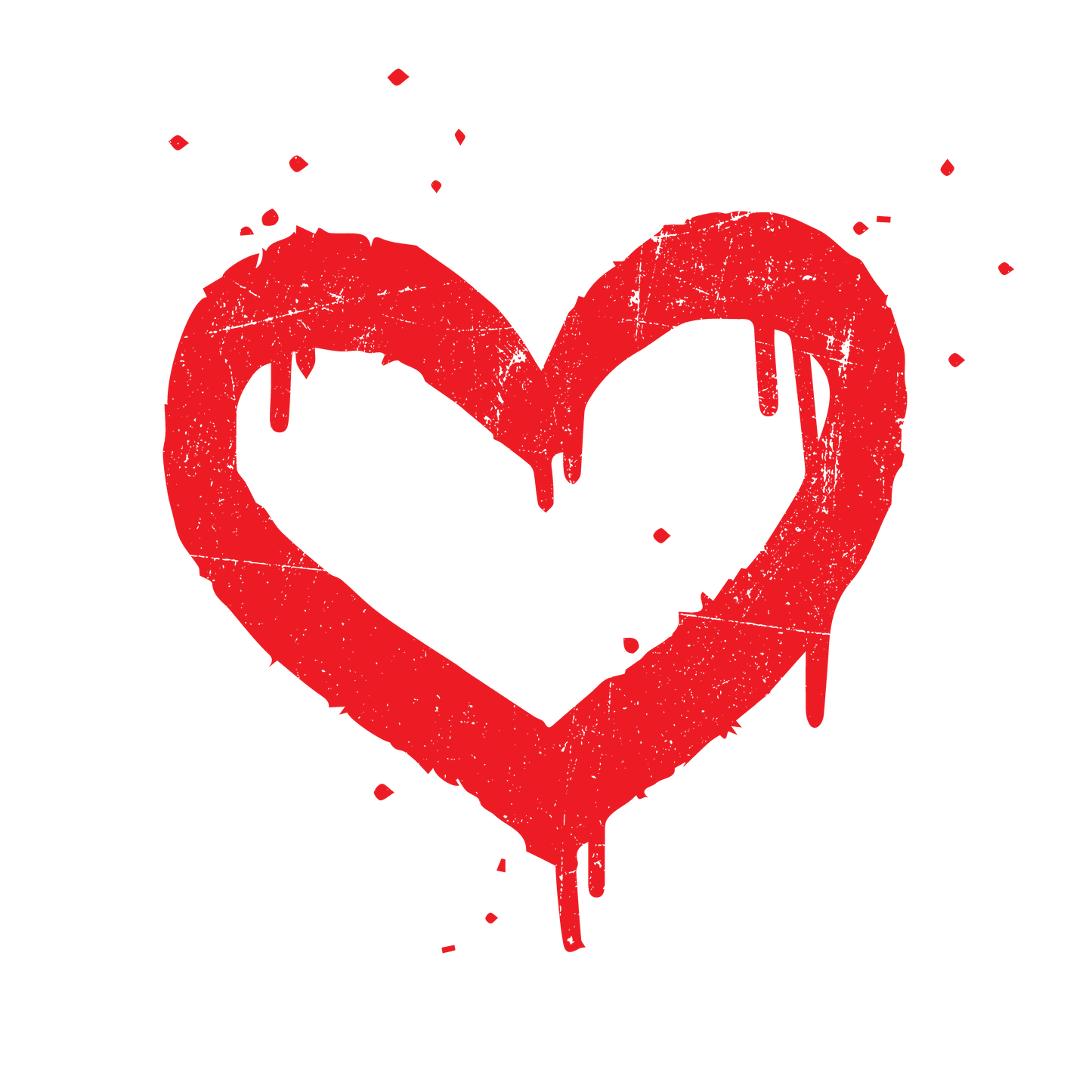 Heart Painted Valentine Day Tee