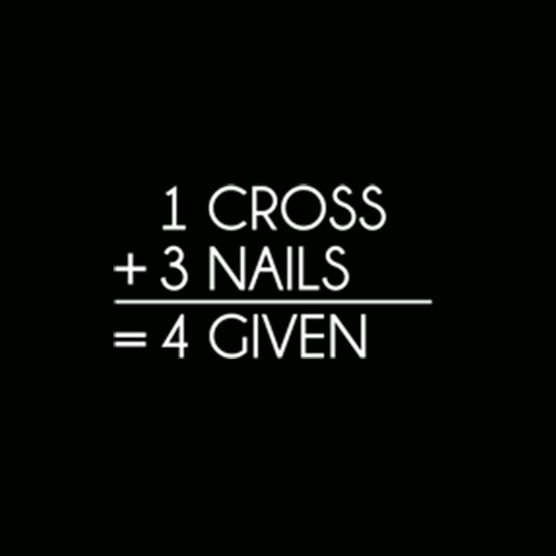 1 Cross 3 Nails 4 Given T-Shirt