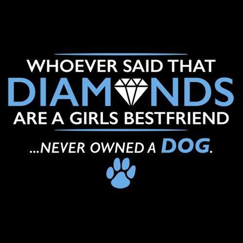 Whoever Said That Diamonds Are A Girls Best Friend Never Owned A Dog T-Shirt - Roadkill T Shirts