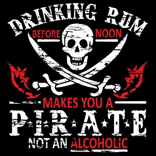 Drinking Rum Before Noon Makes You A Pirate, Not An Alcoholic - Roadkill T Shirts