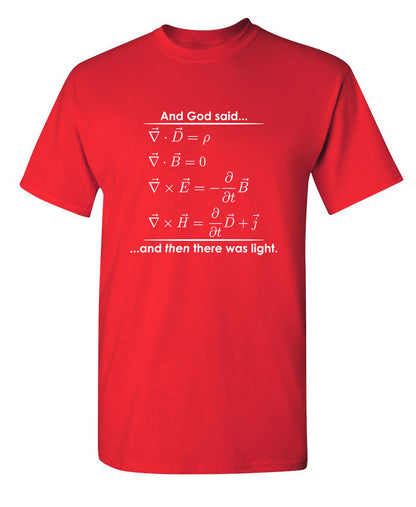 And God Said And Then There Was Light