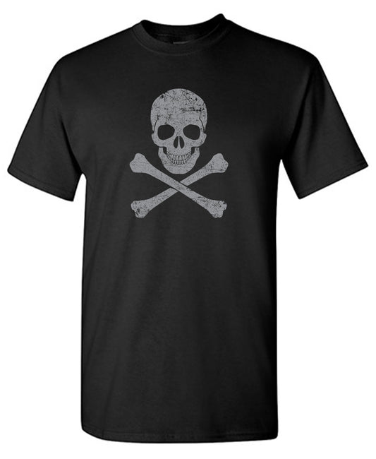 Grey Skull & Bones Mens Tee