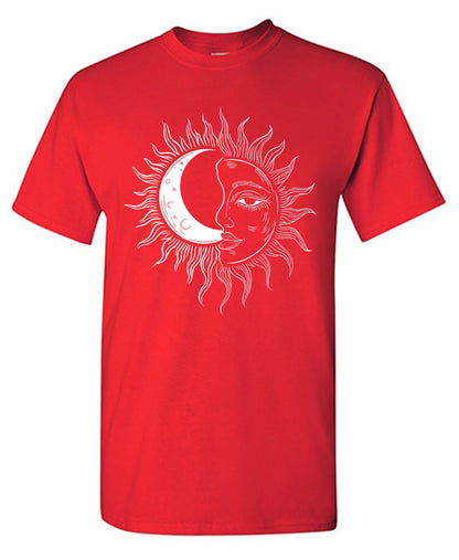 Moon and Sun Artistic Design T Shirt
