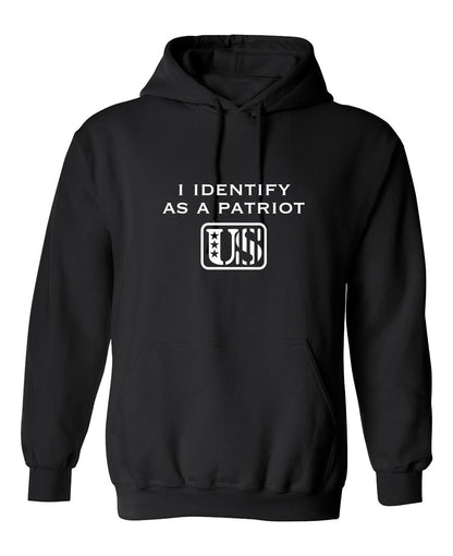 Funny T-Shirts design "I Identify As A Patriot US"