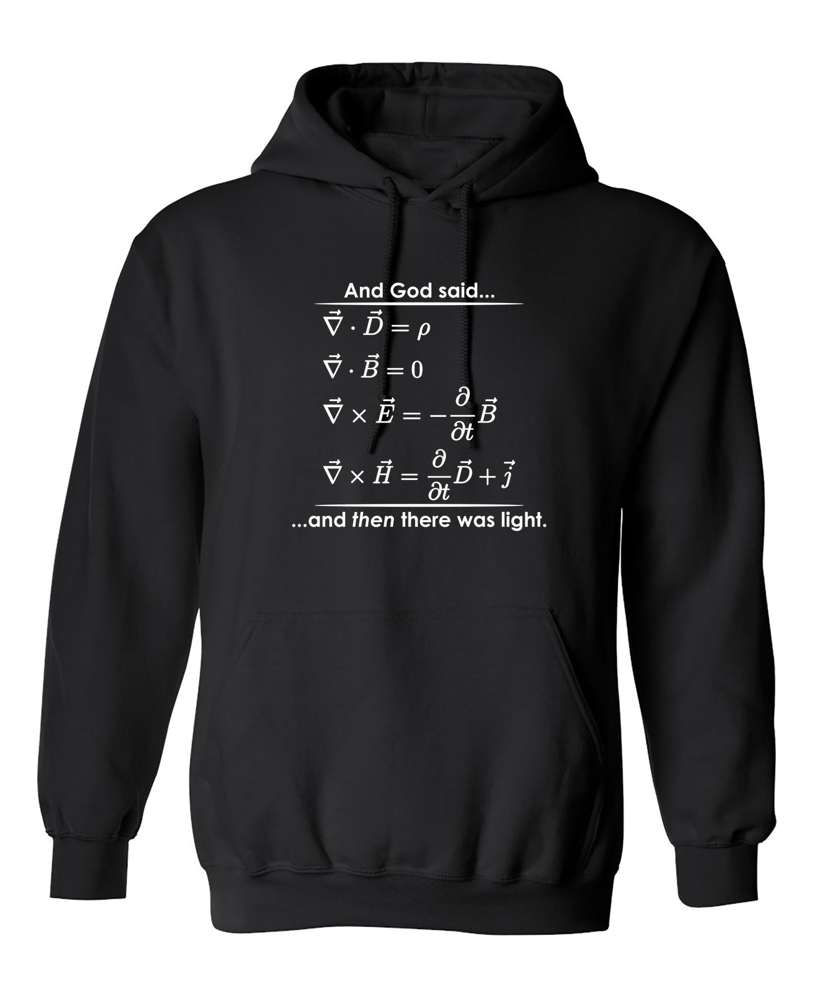 Funny T-Shirts design "And God Said And Then There Was Light"