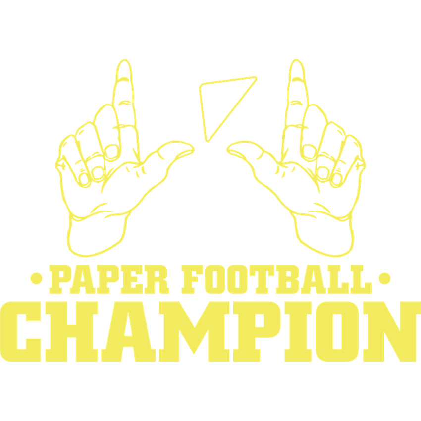 Funny T-Shirts design "Paper Football Champion"