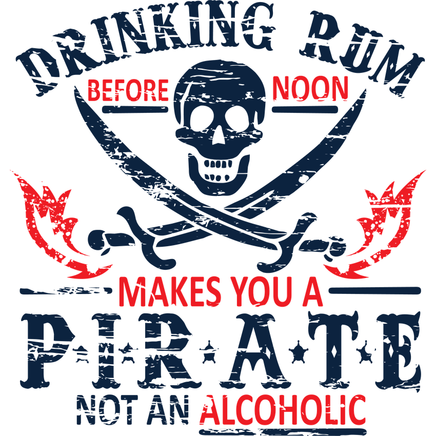 Funny T-Shirts design "PS_0260_RUM_PIRATE"