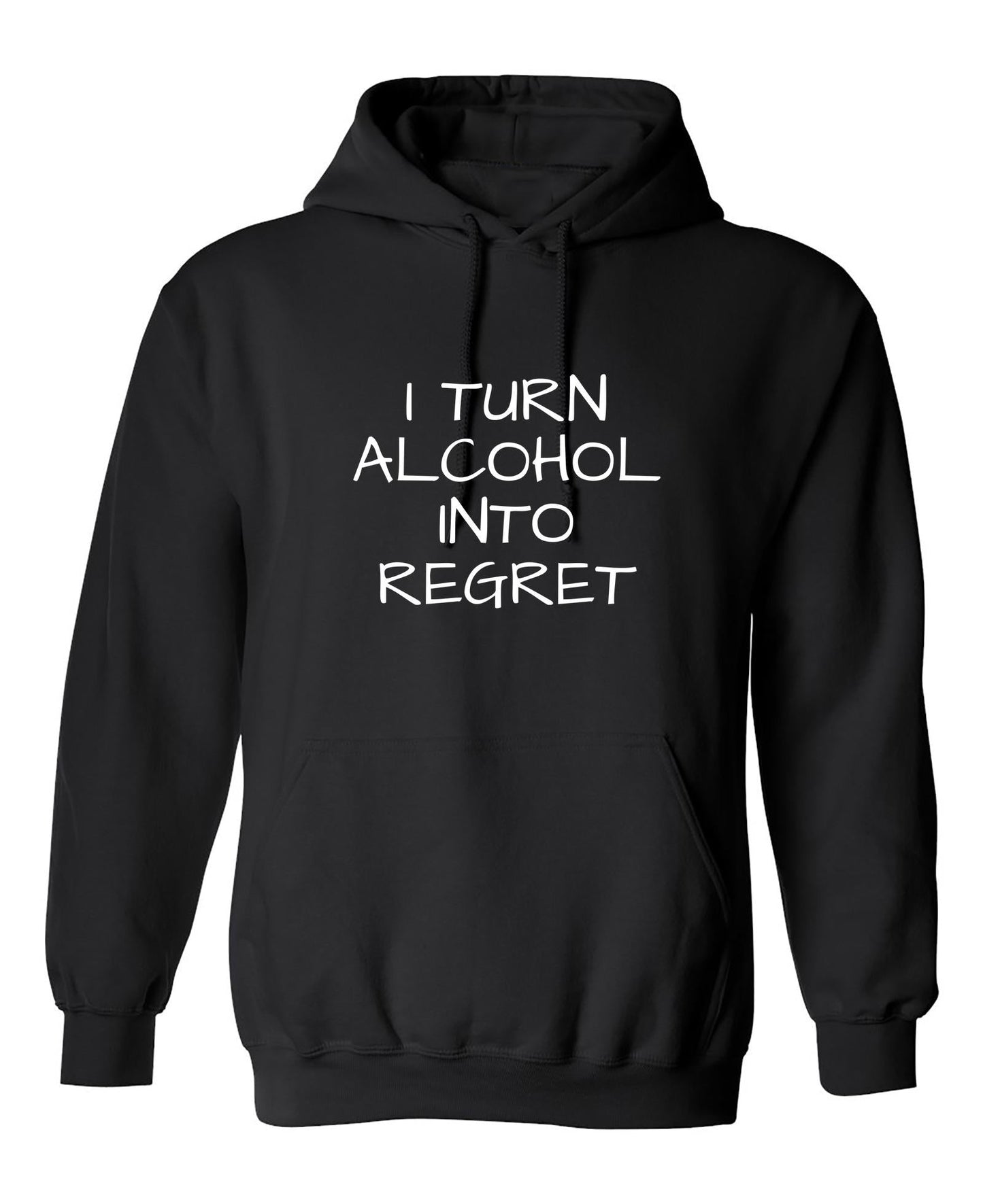 Funny T-Shirts design "I Turn Alcohol Into Regret"