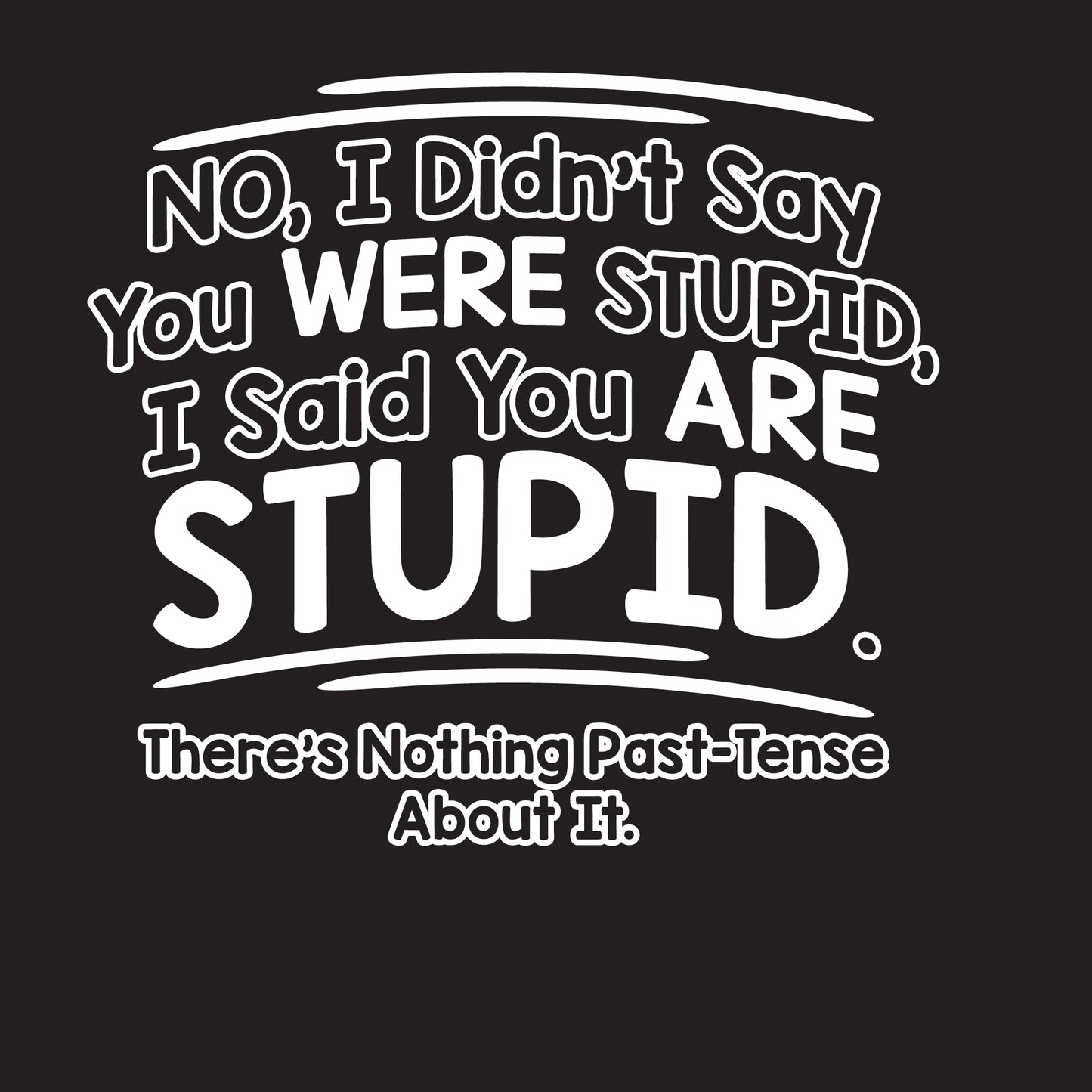 I Didn't Say You Were Stupid, I Said You Are Stupid