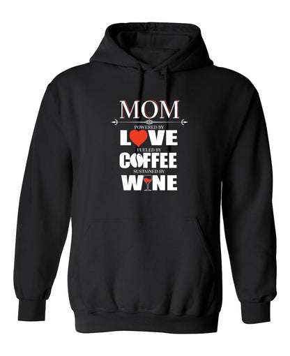 Funny T-Shirts design "Mom Powered By Love"