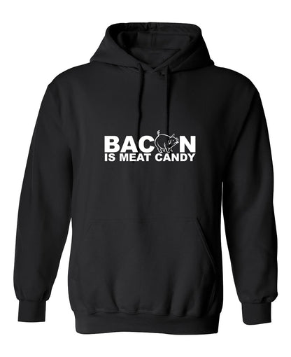 Funny T-Shirts design "Bacon Is Meat Candy"