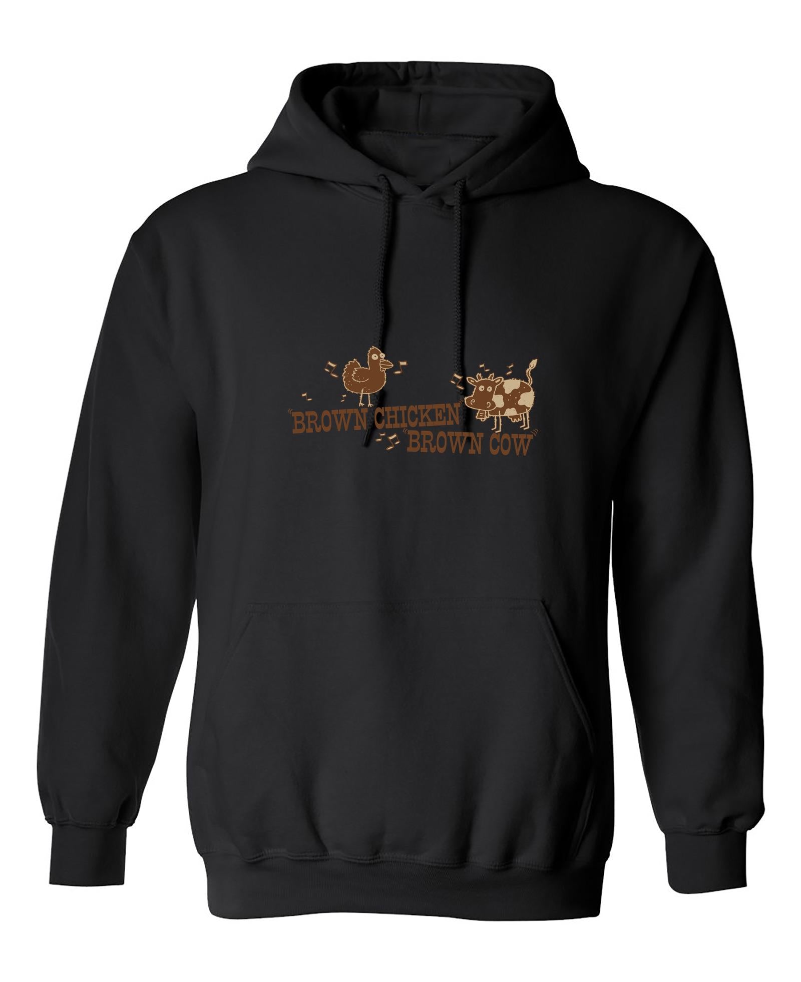 Funny T-Shirts design "PS_0681_BROWN_CHICKEN_COW"