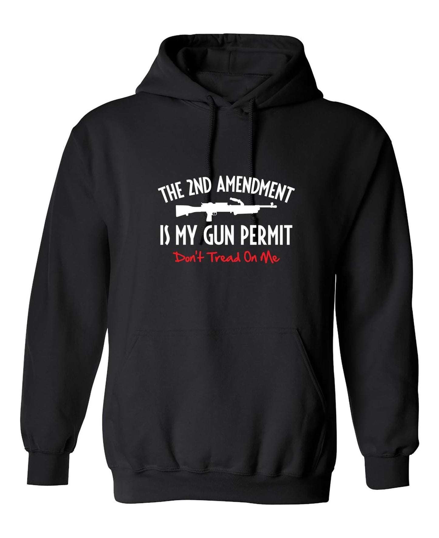 Funny T-Shirts design "The 2nd Amdendment Is My Gun Permit Don't Tread On Me"