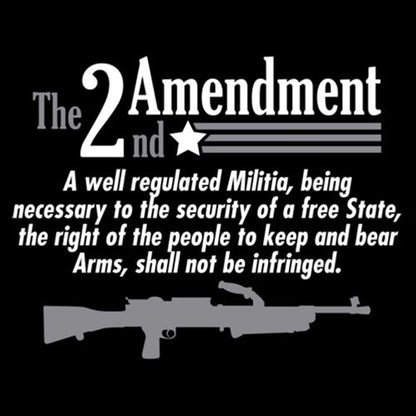The 2nd Amendment A Well Regulated Militia Being Necessary To The Security - Roadkill T Shirts