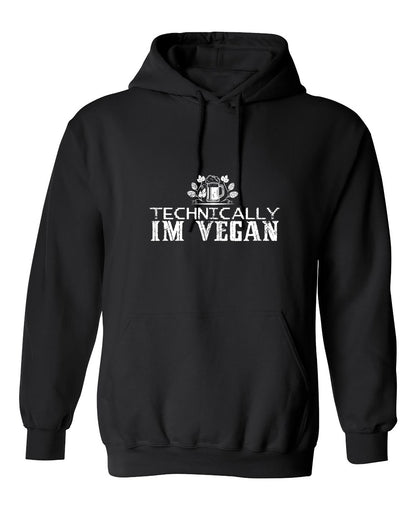 Funny T-Shirts design "Technically I Am Vegan"