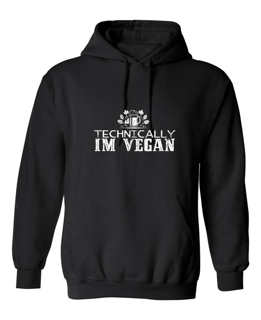 Funny T-Shirts design "Technically I Am Vegan"
