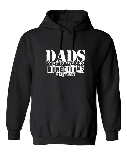 Funny T-Shirts design "Dads Proudly Refusing Directions, Since 1886"