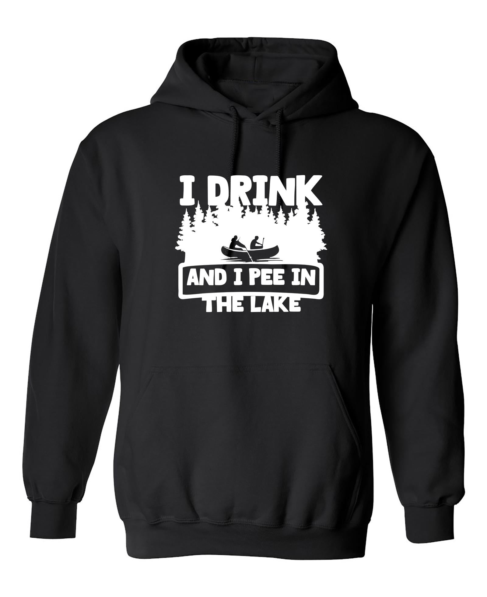 Funny T-Shirts design "I Drink and I Pee in the Lake"