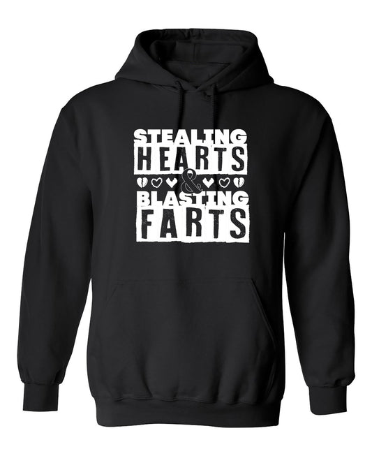 Funny T-Shirts design "Stealing Hearts and Blasting Farts"