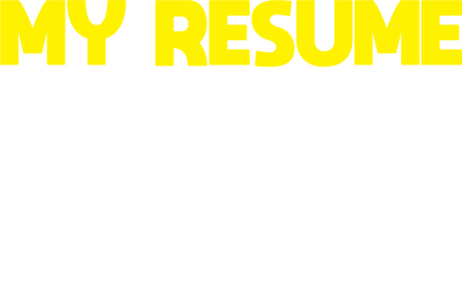 My Resume is Just a List of Things, I don't want to do Again