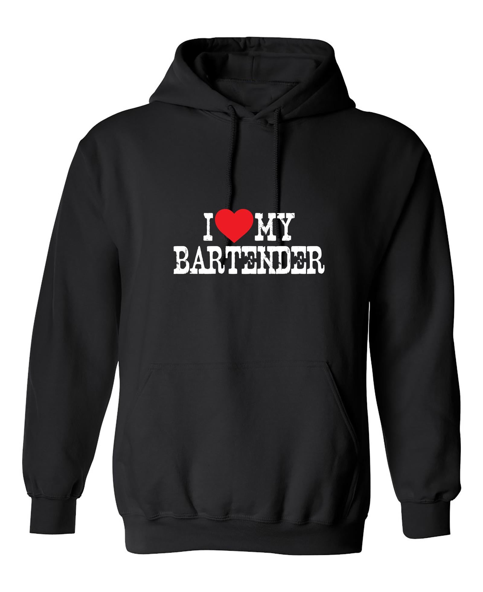 Funny T-Shirts design "I Love My Bartender"