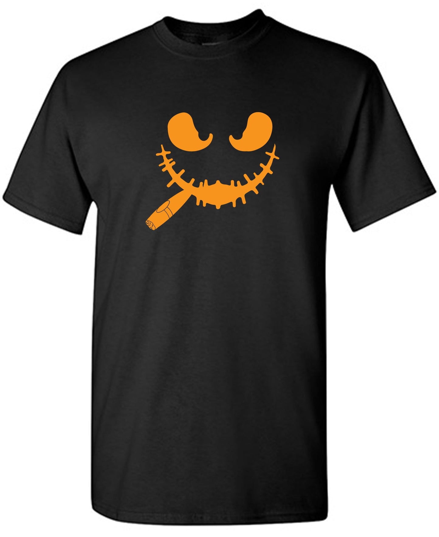 Pumpkin Having Cigar T Shirt - Funny Graphic T Shirts