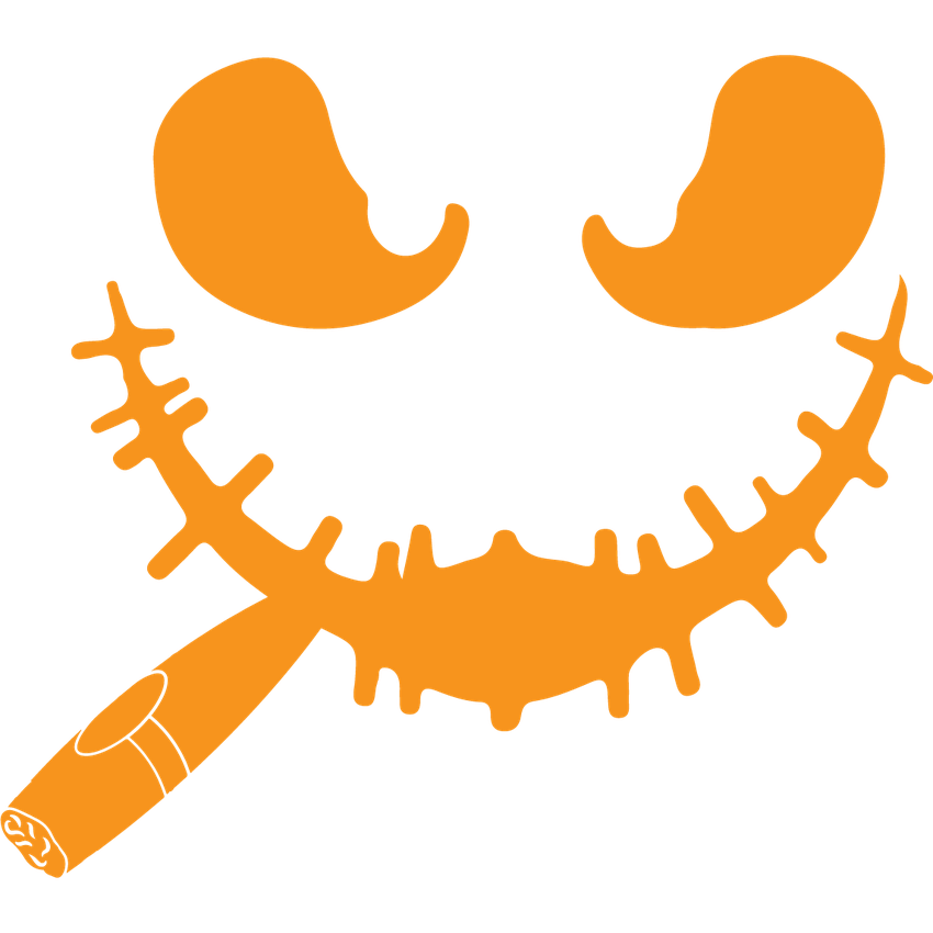 Funny T-Shirts design "Pumpkin Having Cigar T Shirt"