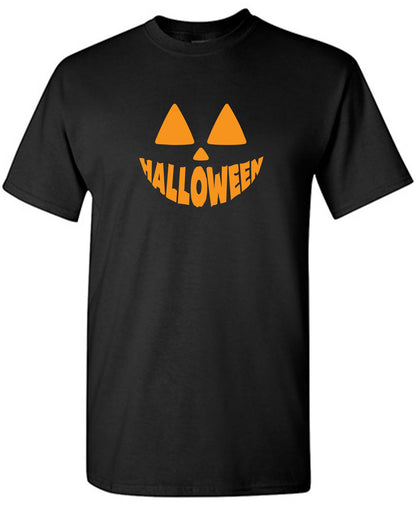 Pumpkin Design Halloween Tee - Funny Graphic T Shirts