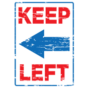 Keep Left T-Shirt | Funny Tees