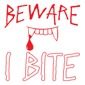 Beware I Bite - Roadkill T Shirts