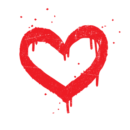 Heart Painted Valentine Day Tee
