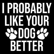 I Probably Like Your Dog Better T-Shirt