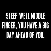 Sleep Well Middle Finger Graphic T-Shirt