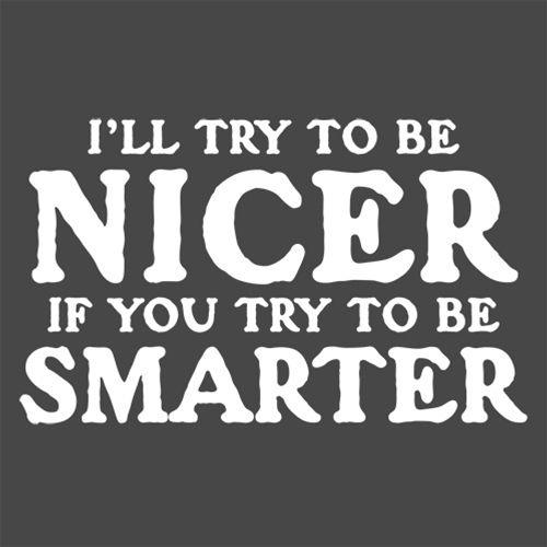 I'll Try To Be Nicer If You Try To Be Smarter T-Shirt