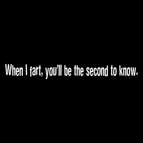 When I Fart You Will Be The Second T-Shirt