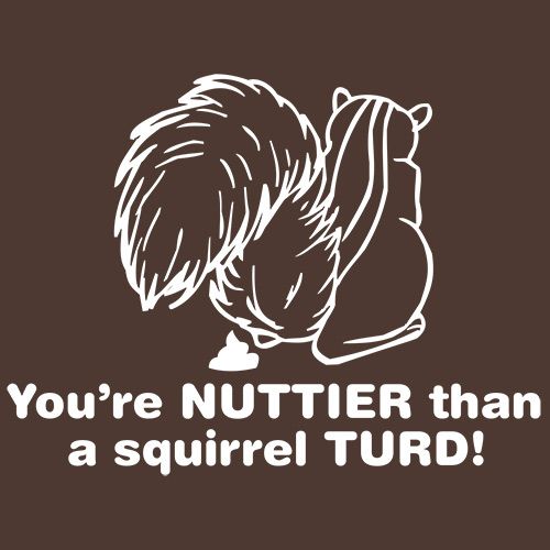 You're Nuttier Than A Squirrel Turd - Roadkill T Shirts