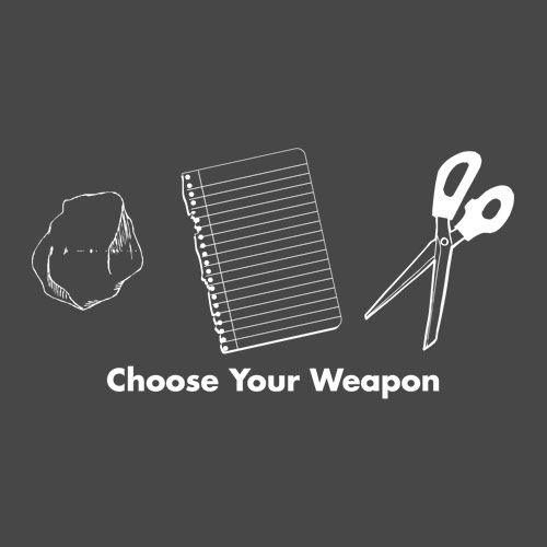 Choose Your Weapon Rock Paper Scissors T-Shirt