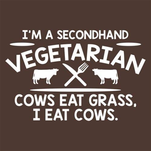 I'm A Second Hand Vegetarian T-Shirt - Roadkill T Shirts