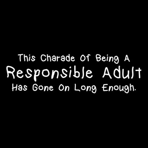 This Charade Of Being A Responsible Adult Has Gone On Long Enough - Roadkill T Shirts
